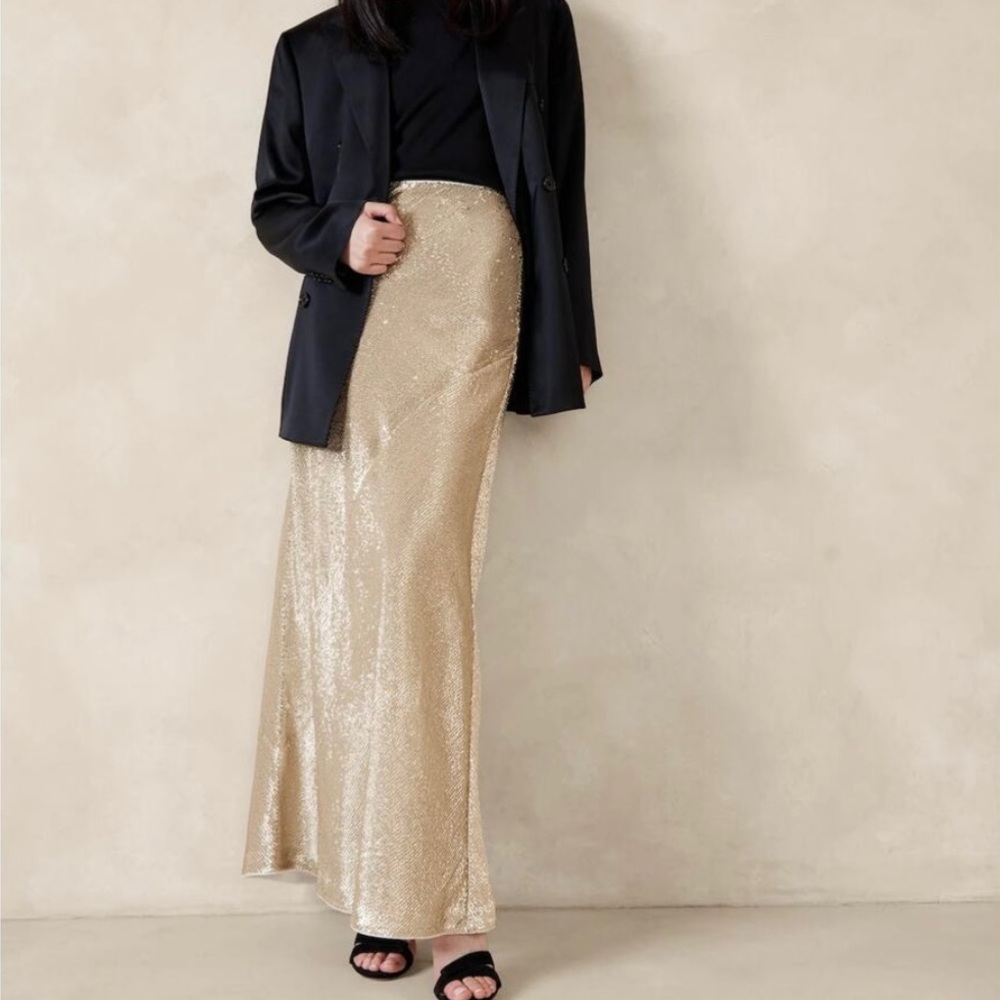 Banana Republic Alina Sequin Maxi Skirt